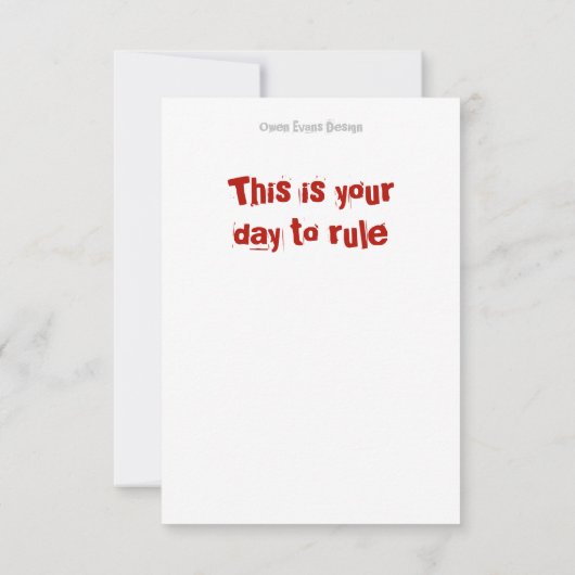 Ein Hasen mit einer königlichen Krone (Hare to the Karte (Rückseite)