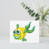 Ein hässlicher Fisch Postkarte (Stehend Vorderseite)