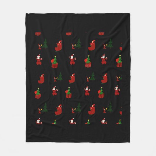 Ein hässliches Weihnachtsmuster Fleecedecke (Vorderseite)