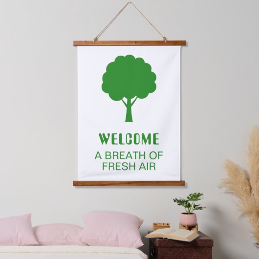 Ein Hauch frischer Luft Wandteppich Mit Holzrahmen (Schlafzimmer)