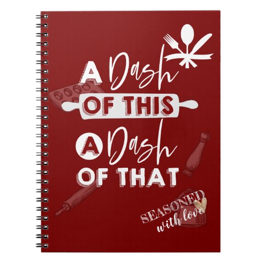 Ein Hauch von diesem roten Rezept Notizblock (Vorderseite)