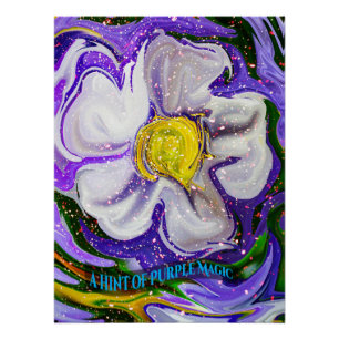 Ein Hauch von lila Magie - Blume Power Poster