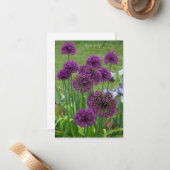 Ein Haufen Alliums- Mitteilungskarte (Vorderseite/Rückseite Beispiel)