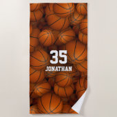 ein Haufen Basketball Jungs Sportmuster Strandtuch (Vorderseite)