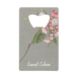 Ein Haufen Berg Laurel mit Blätter und Blossom Geldbeutel Flaschenöffner