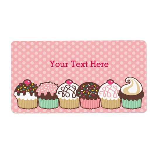 Ein Haufen Cupcakes Buchzeichen Labels (Vorne)