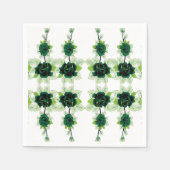 ein Haufen grüner Blume auf weißem Hintergrund Serviette (Vorderseite)