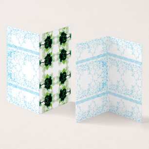 ein Haufen grüner Blume auf weißem Hintergrund Visitenkarten