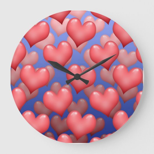Ein Haufen Herz Große Wanduhr (Vorderseite)