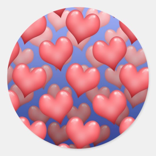 Ein Haufen Herz Runder Aufkleber (Vorderseite)