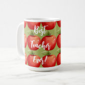 Ein Haufen köstlicher Red Apples Bester Lehrer jem Kaffeetasse (Vorderseite Links)