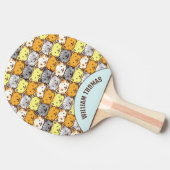 Ein Haufen Muster Personalisiert Ping Pong Pad Tischtennis Schläger (Seitenansicht)