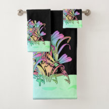 Ein Haufen pastellfarbene Blume schwarz