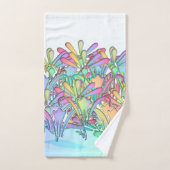 Ein Haufen pastellfarbener Blume Badhandtuch Set (Handtuch)