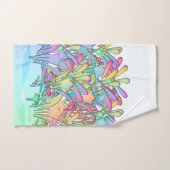 Ein Haufen pastellfarbener Blume Badhandtuch Set (Handtuch)