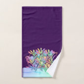 Ein Haufen pastelliger Blume Lila Badhandtuch Set (Handtuch)