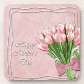 Ein Haufen Pink Tulips Untersetzer (Vorderseite)