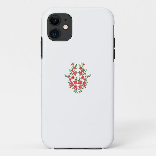ein Haufen roter Blume auf weißem Hintergrund Case-Mate iPhone Hülle (Rückseite)