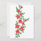 ein Haufen roter Blume auf weißem Hintergrund Einladung (Vorderseite)