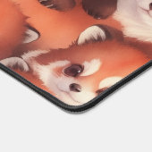 Ein Haufen roter Pandas Schreibtischunterlage (Ecke)