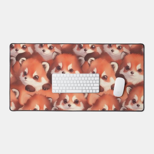 Ein Haufen roter Pandas Schreibtischunterlage (Tastatur & Maus)