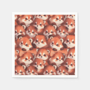 Ein Haufen roter Pandas Serviette