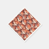 Ein Haufen roter Pandas Serviette (Ecke)