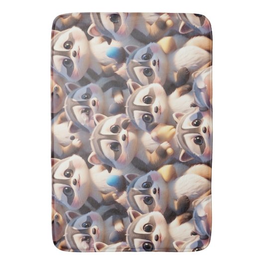 Ein Haufen Waschbären Badematte (Vorderseite Vertikal)