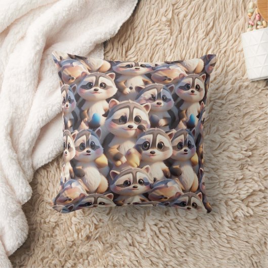 Ein Haufen Waschbären Kissen (Decke)