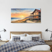 ein Haus am Strand Leinwanddruck (Insitu (Schlafzimmer))