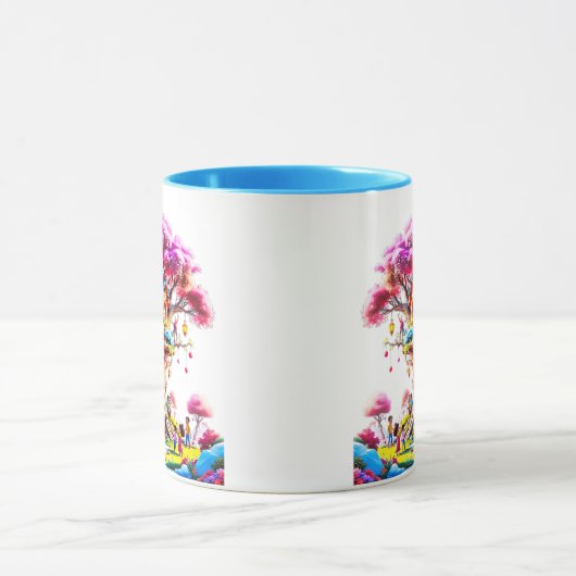 Ein Haus, das in einem magischen Baum vergraben is Tasse (Zentrum)