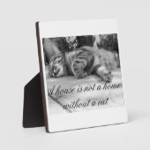 Ein Haus ist keine Zuhause ohne Katzenplakette! Fotoplatte (Vorderseite)