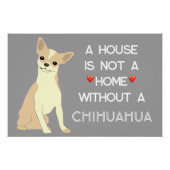 Ein Haus kein Zuhause-Chihuahua-Hund Poster (Vorderseite)