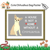 Ein Haus kein Zuhause-Chihuahua-Hund Poster