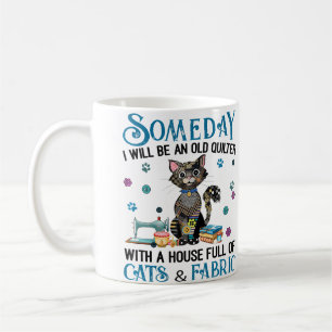 Ein Haus voller Katzen und Quiltstoff Kaffeetasse