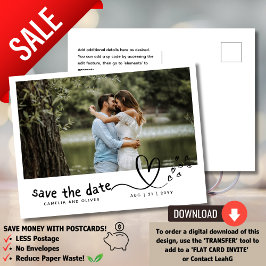 Ein Haushalt? Wählen Sie ein FOTO Save the Date Ho Postkarte