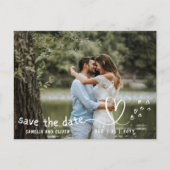 Ein Haushalt? Wählen Sie ein FOTO Save the Date MO Postkarte (Vorderseite)