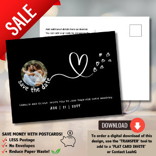 Ein Haushalt? Wählen Sie ein FOTO Save the Date Sc Postkarte