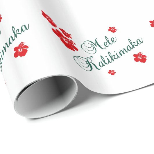 Ein Hawaii-Weihnachten Geschenkpapier (Rolleneckpunkt)