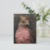 Ein Hawk mit einer Krone Postkarte (Stehend Vorderseite)