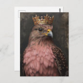 Ein Hawk mit einer Krone Postkarte (Vorne/Hinten)