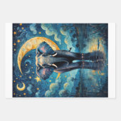Ein heftiger Elefant in einer blauen Van Gogh-Ster Geschenkpapier Set (Vorderseite 3)