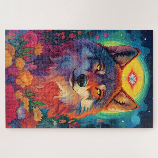 Ein heftiger Wolf Puzzle (Horizontal)