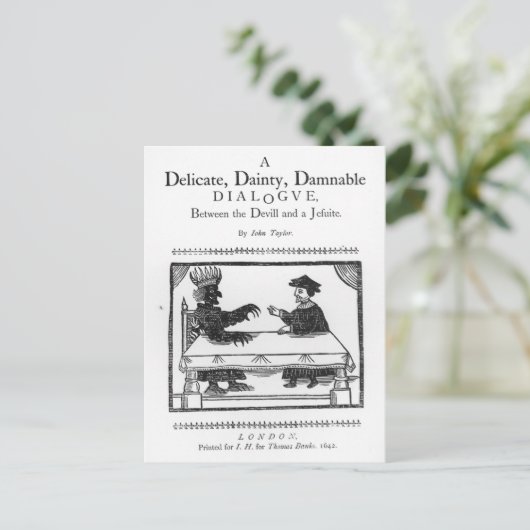 Ein heikler, ohnmächtiger Dialog Postkarte (Stehend Vorderseite)