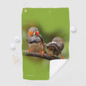 Ein heikles Paar Zebra Finches Golfhandtuch (Insitu)