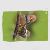 Ein heikles Paar Zebra Finches Golfhandtuch (Horizontal)