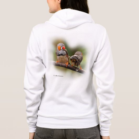 Ein heikles Paar Zebra Finches Hoodie (Rückseite)