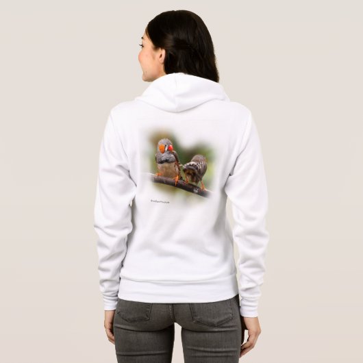 Ein heikles Paar Zebra Finches Hoodie (Schwarz voll)