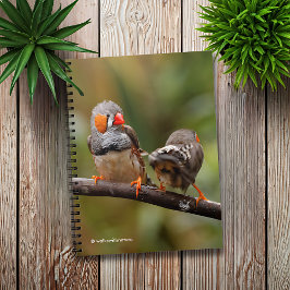 Ein heikles Paar Zebra Finches Notizblock