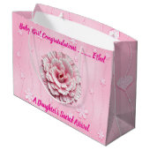 Ein heiliges Ankunftswunder der Tochter im Blut Große Geschenktüte (Rückseite Schrägansicht)